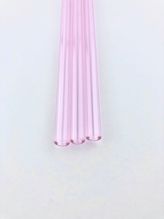 Pink Crazy GLASS STRAW Reusable Straws Bendy Straws Crazy Straws Glass  Straws Pink Straws Unique Gift 