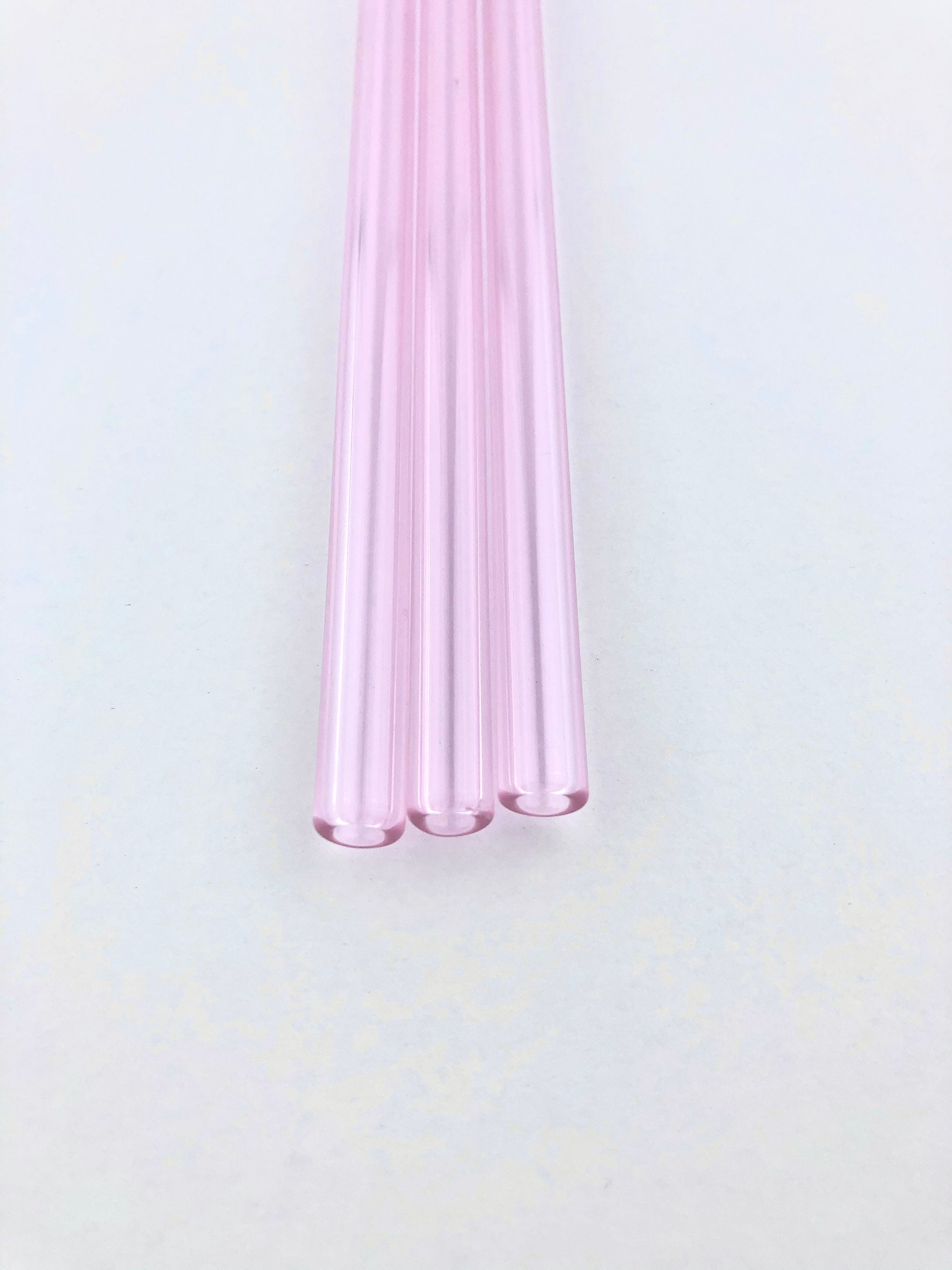 Pink Wide Straight Glass Straws