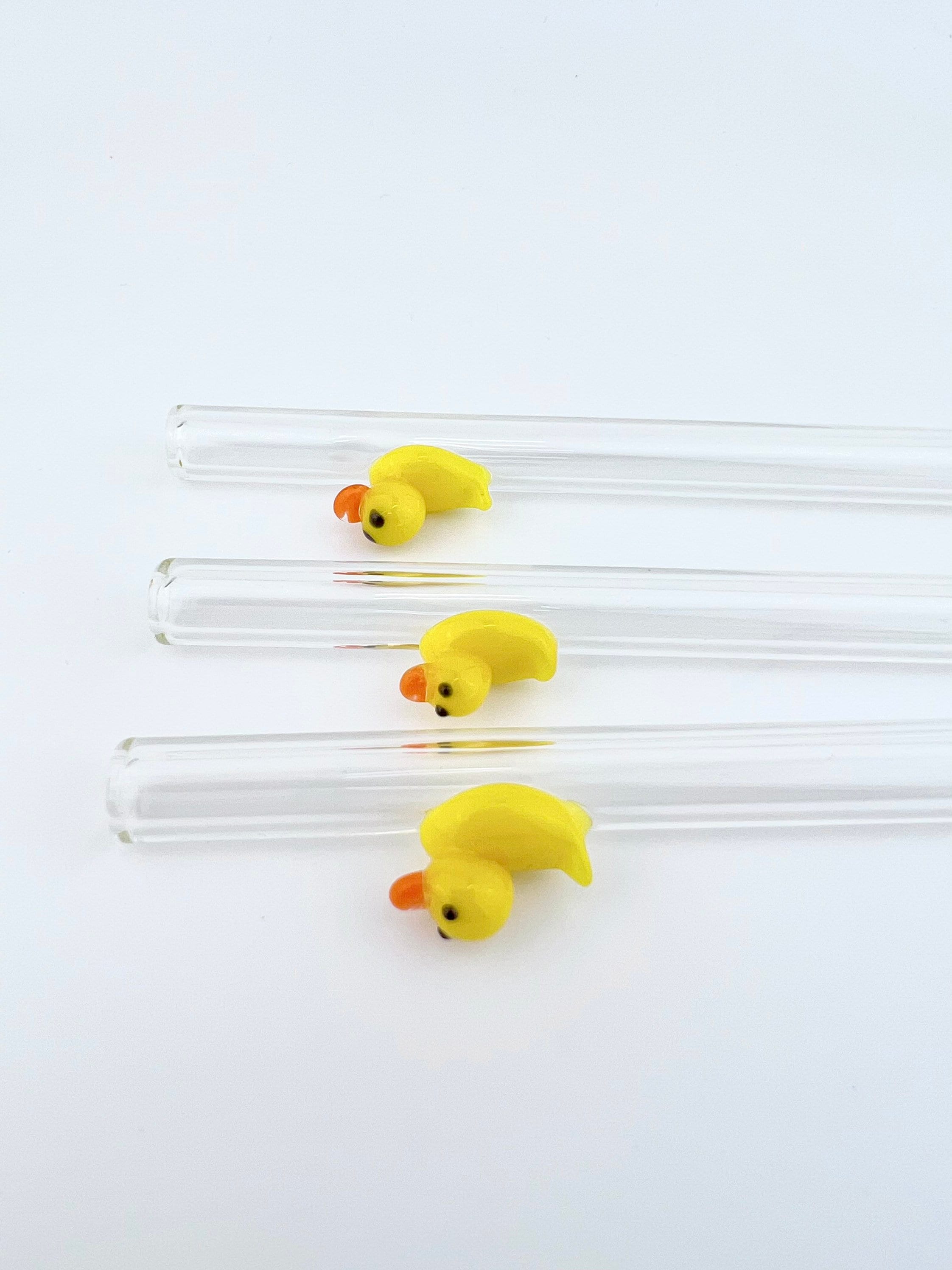 Glass Straw With Duck Charm – Decals And Daydreams
