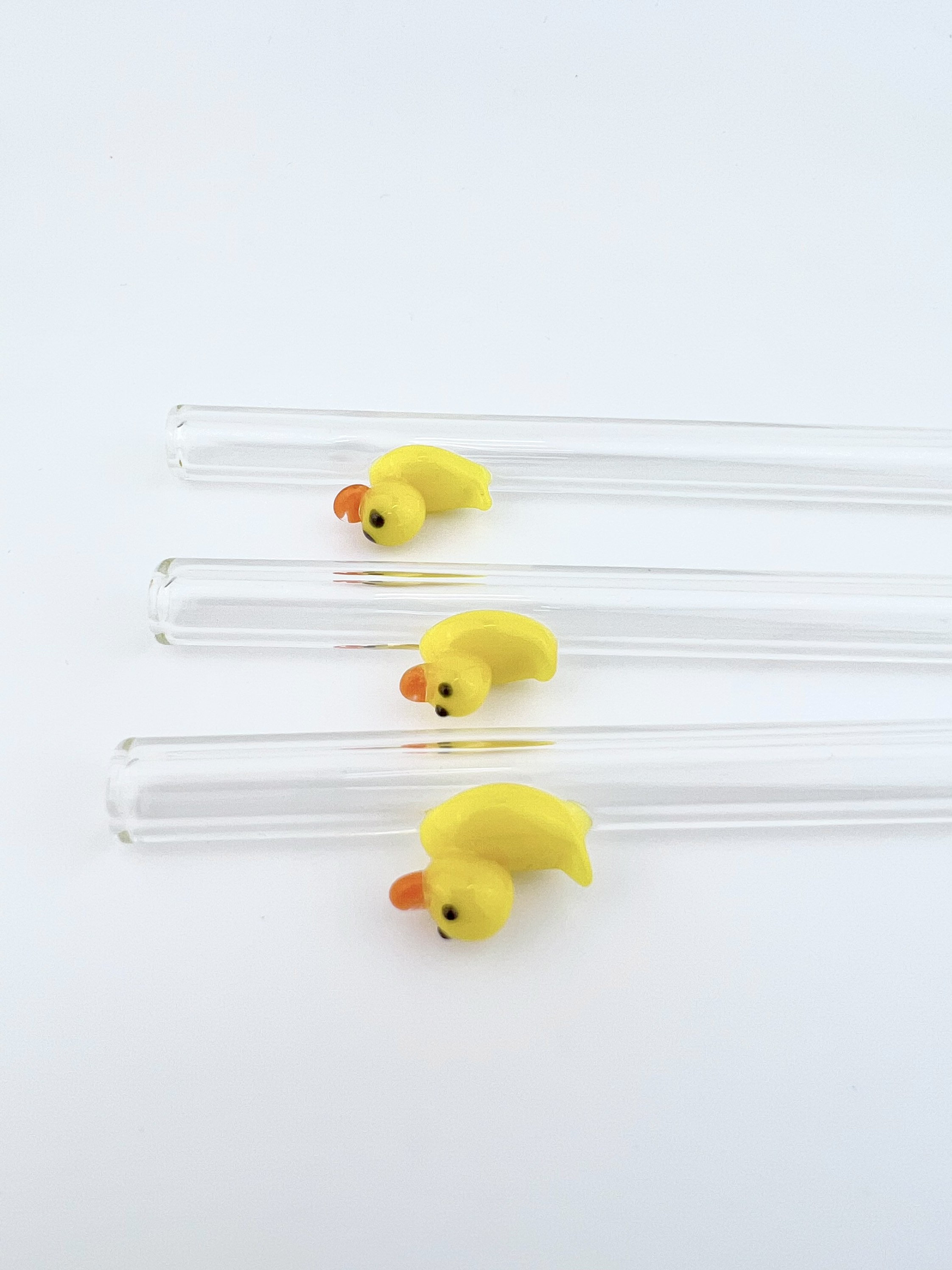 Glass Straw With Duck Charm – Decals And Daydreams