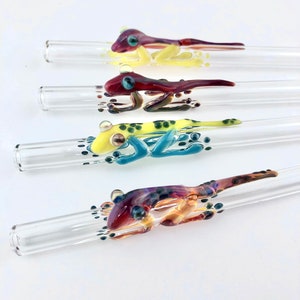 Gecko GLASS STRAW - Boba Straws | Smoothie Straws | Reusable Straws | Glass Straws | Thin Straw | Gecko Straws | Reusable Glass Straw