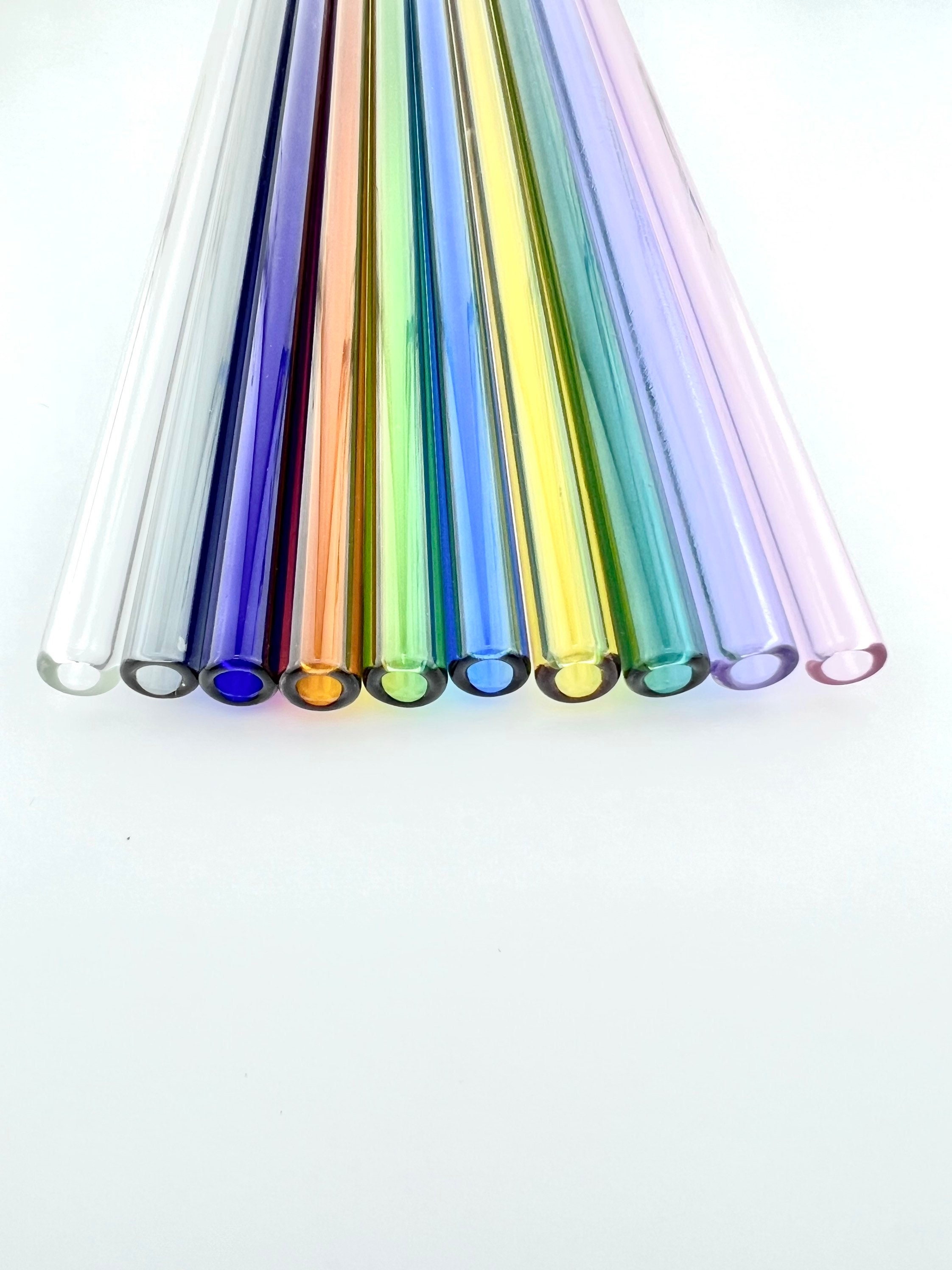 Colored GLASS STRAW Choose Your Color Reusable Straws Etsy