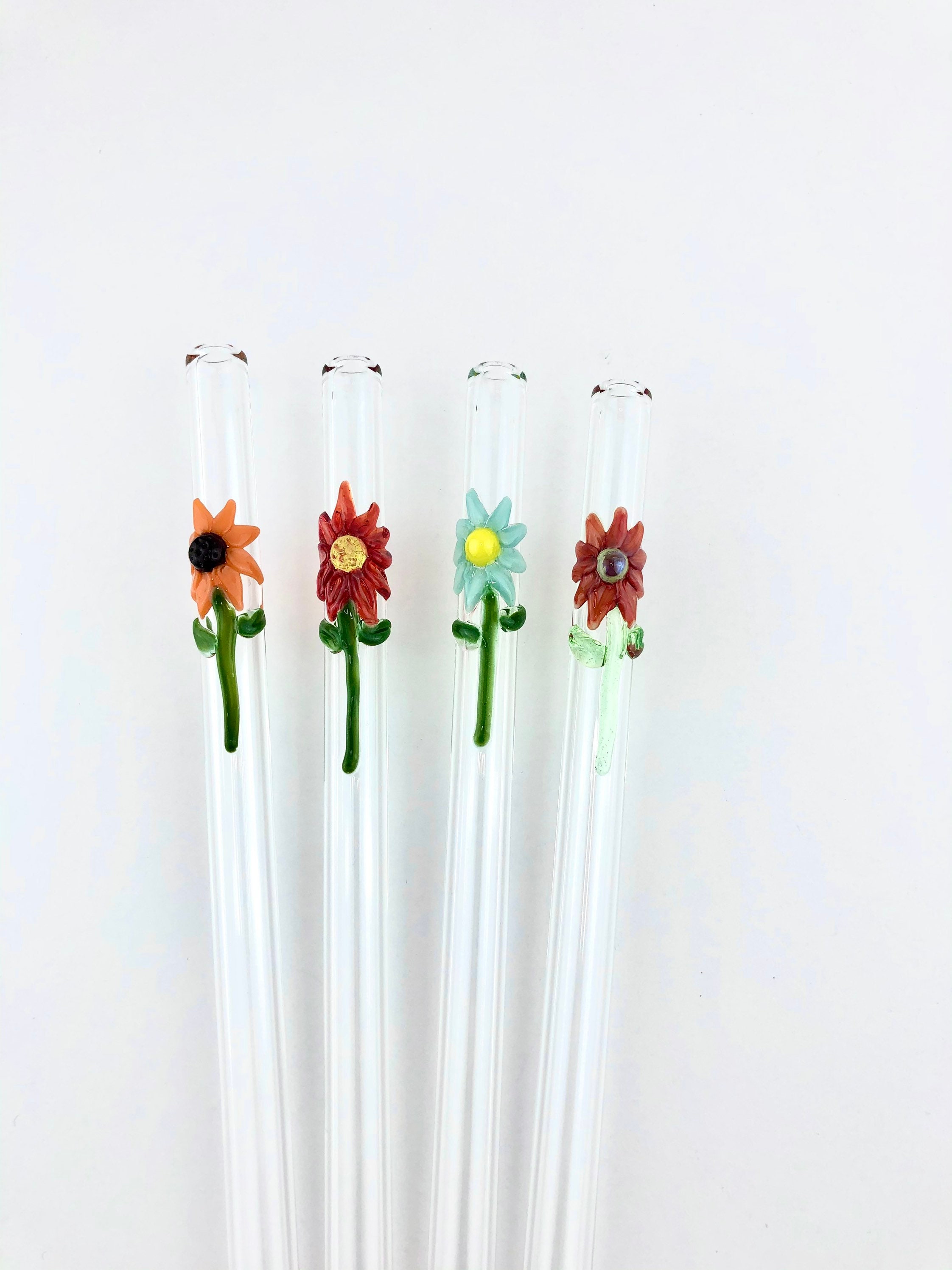 4 Pcs 12mm Wide Glass Straws for Boba Bubble Tea Reusable Drinking Straws  Smoothie Straws for