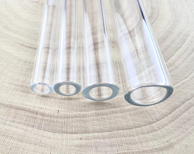 Featured listing image: Clear GLASS STRAW - Custom Straws | Reusable Straws | Glass Straws | Eco Friendly Straw | Boba Straws | Smoothie Straws | Thin Straws