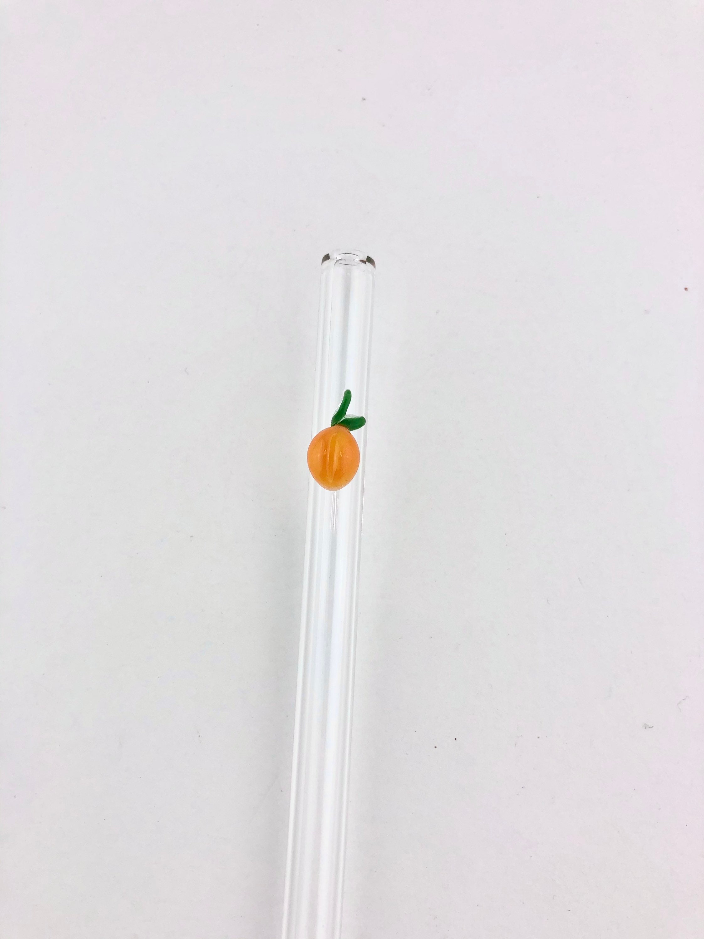 PEACH GLASS STRAW - Custom Straws, Reusable Straw