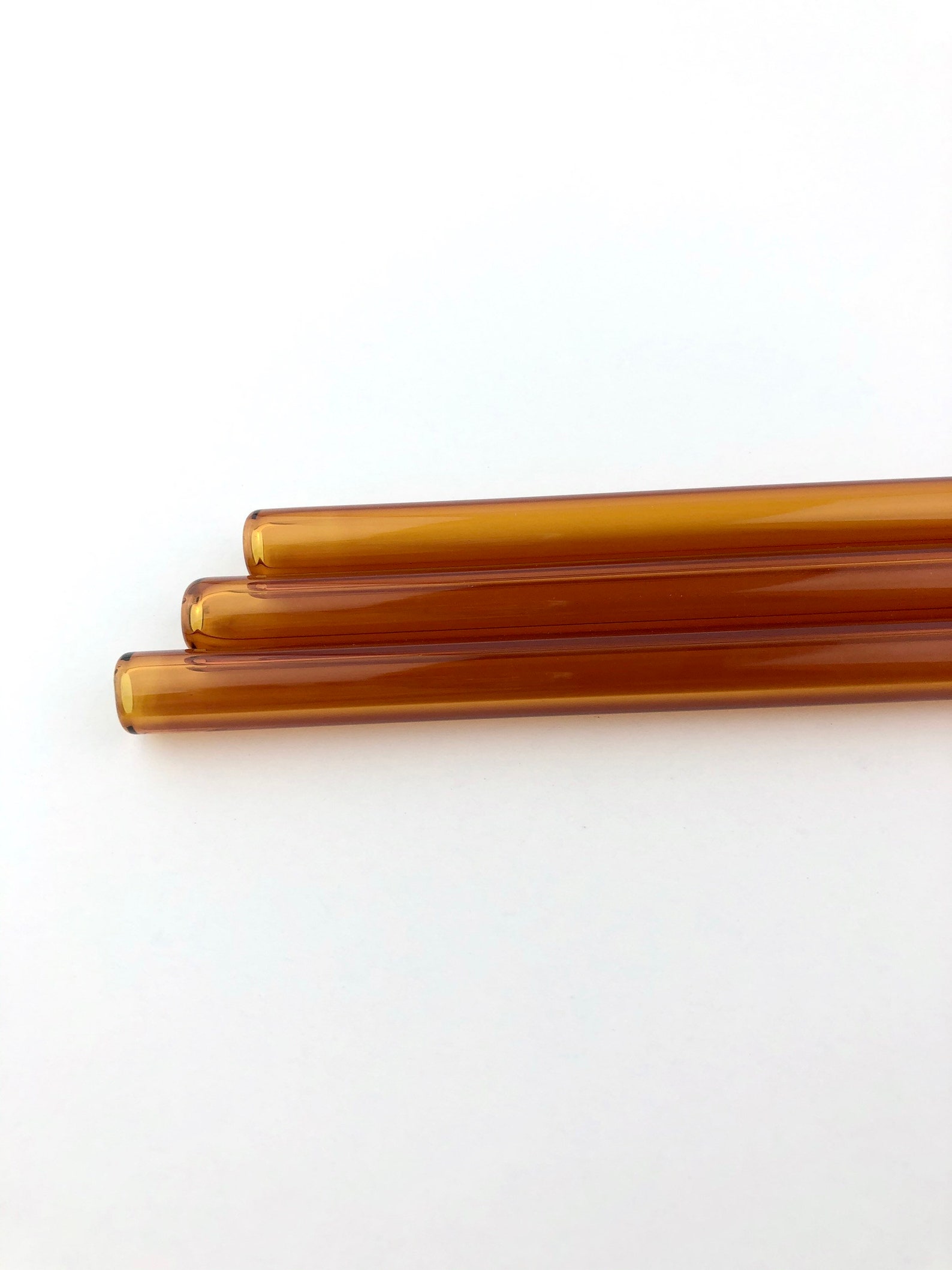 Amber GLASS STRAW Amber Straws Reusable Straws Eco Etsy