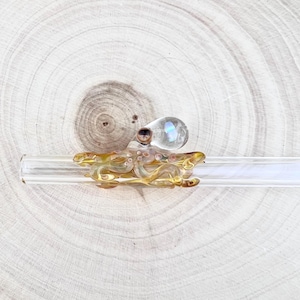 Opal Octopus Glass Straw: Handmade Reusable Straw, Made to Order