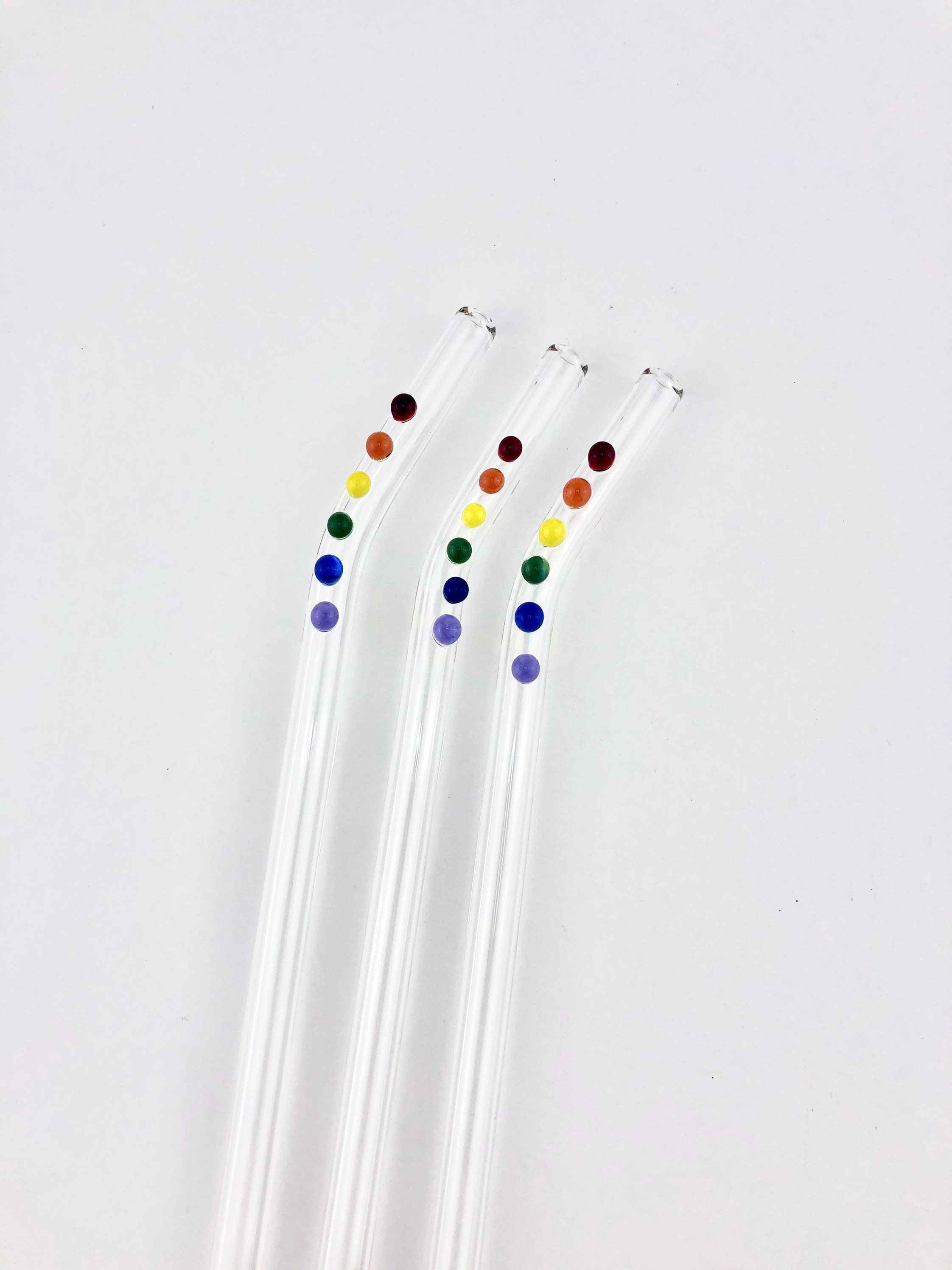 WIDE Chakra GLASS STRAW Boba Straws Reusable Straws Etsy