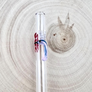 Hummingbird GLASS STRAW - Reusable Straws | Hummingbird Straws | Hummingbird Gifts | Bird Straw | Boba Straws | Smoothie Straws | Thin Straw