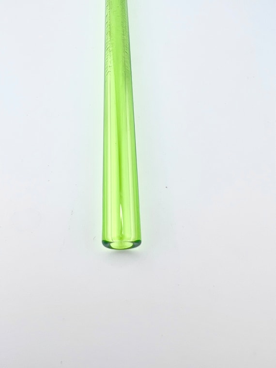 Cannuccia in vetro semplice da 20 cm - verde