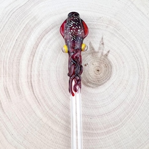 Handmade Squid Top Glass Straw: Custom Reusable Straw, Made to Order