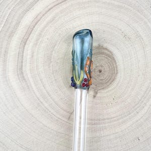 Ocean Scape GLASS STRAW - Reusable Straws | Glass Straws | Ocean Scape Straws | Ocean Gifts | Unique Gifts | Smoothie Straws | Boba Straws