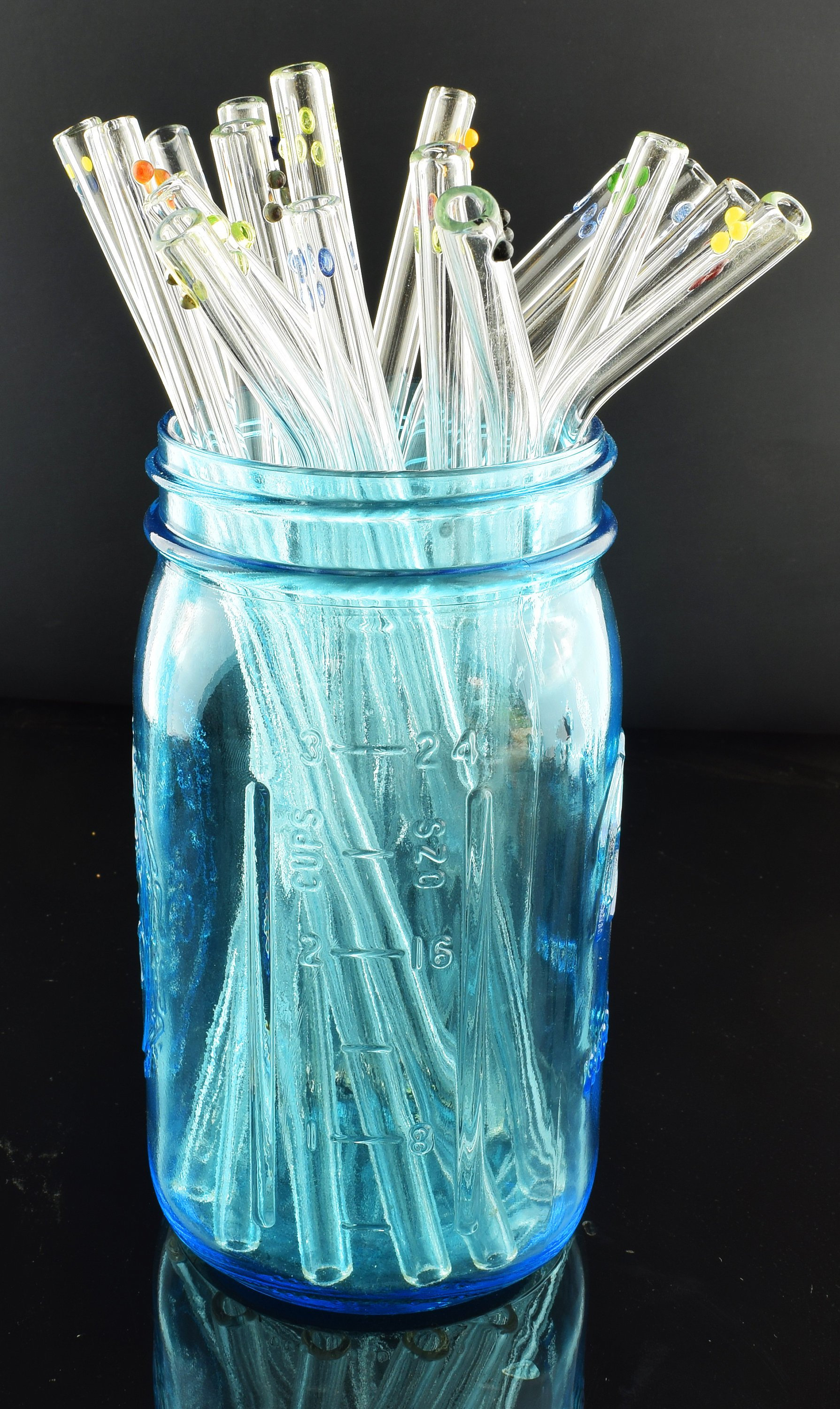 Dot GLASS STRAWS Reusable Straws Glass Drinking Straw Dot Straws