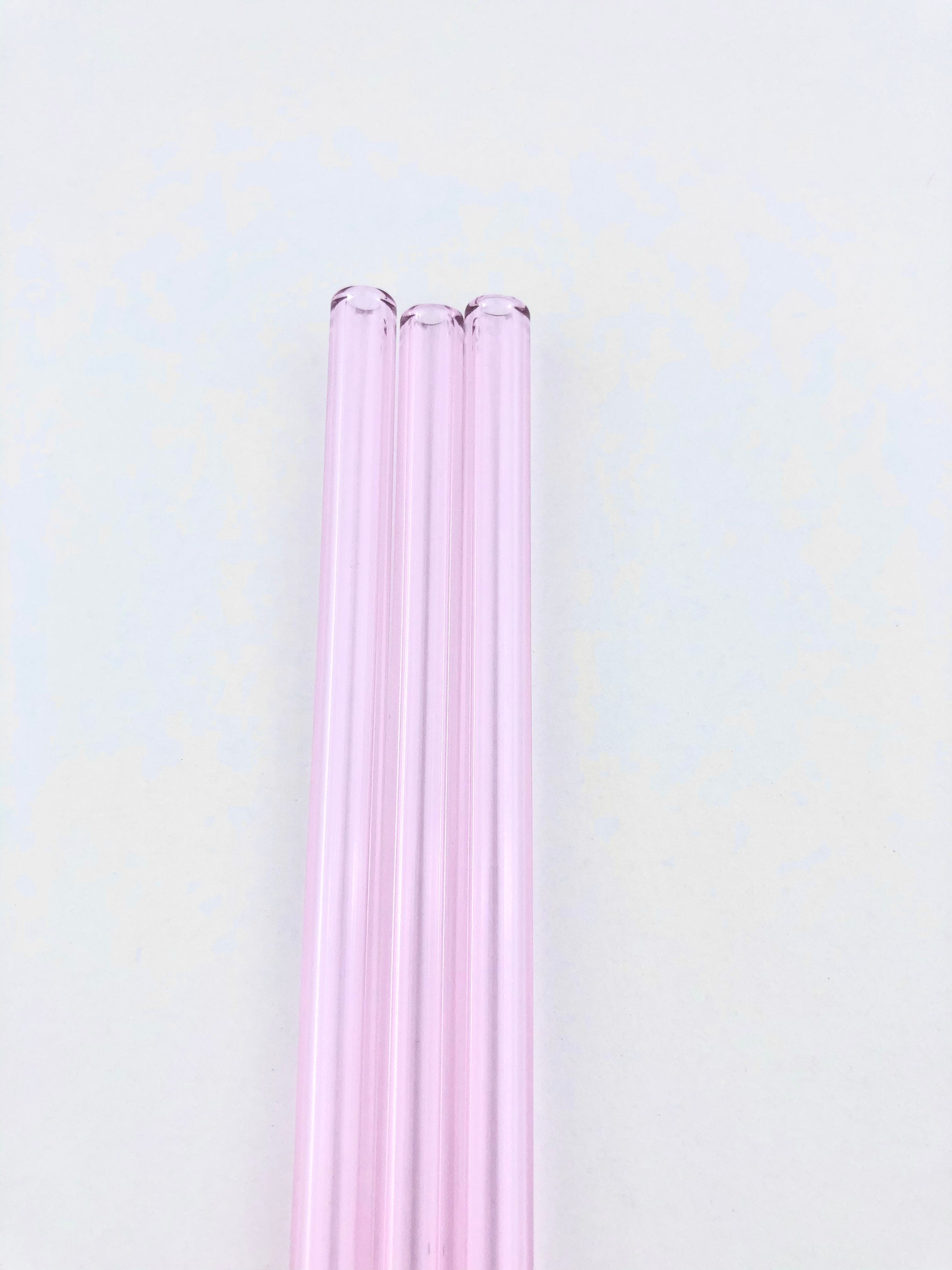 PINK GLASS STRAW - Pink Straws, Reusable Straws