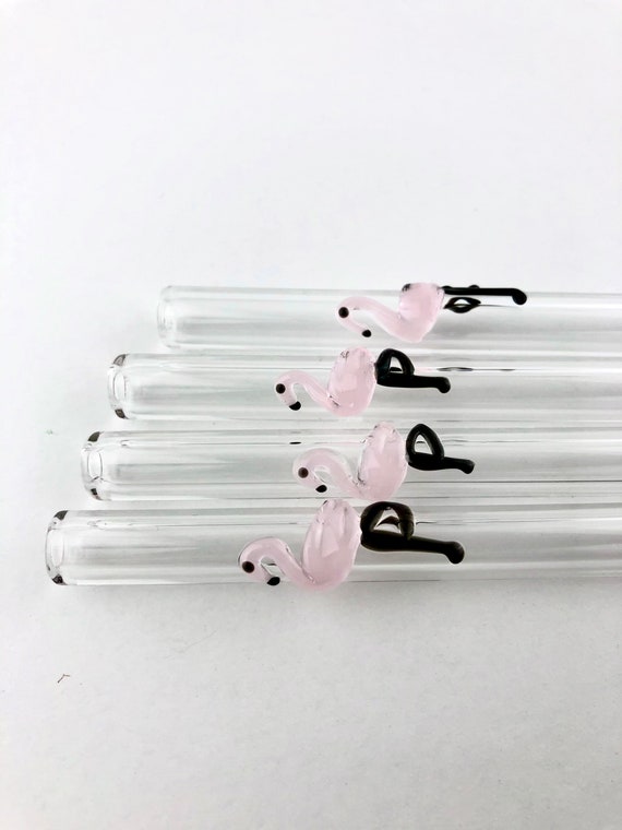 Thin Milky PINK GLASS STRAW Pink Straws Reusable Straws Eco Friendly Straws  Thin Straw Colored Straw Glass Straws Opaque Straw 