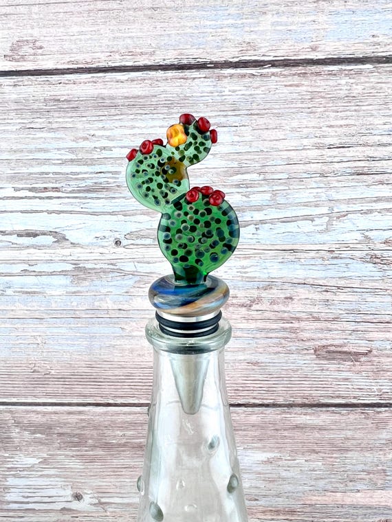 Mundgeblasener Glas Kaktus Flaschenverschluss: Einzigartiges Weingeschenk -  Etsy Schweiz