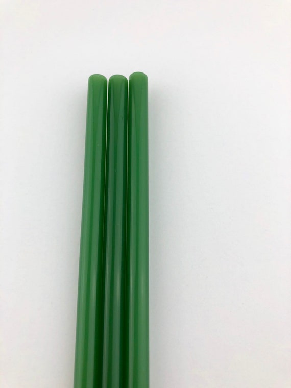 Green GLASS STRAW - Green Straws, Reusable Straws, Eco Friendly Straws, Reusable Green Straw, Colored Straws, Glass Straws