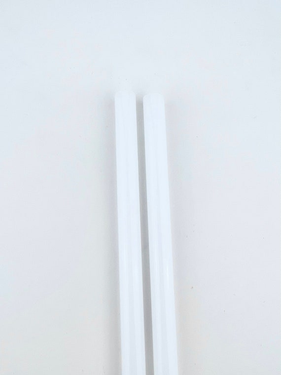 4pcs White Glass Reusable Straws With Curved Shape And Heat Resistant Glass  Stirring Straws