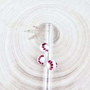 Baseball GLASS STRAW - Boba Straws | Smoothie Straws |Thin Straws | Reusable Straws | Glass Straws | Baseball Straws | Cocktail Straws