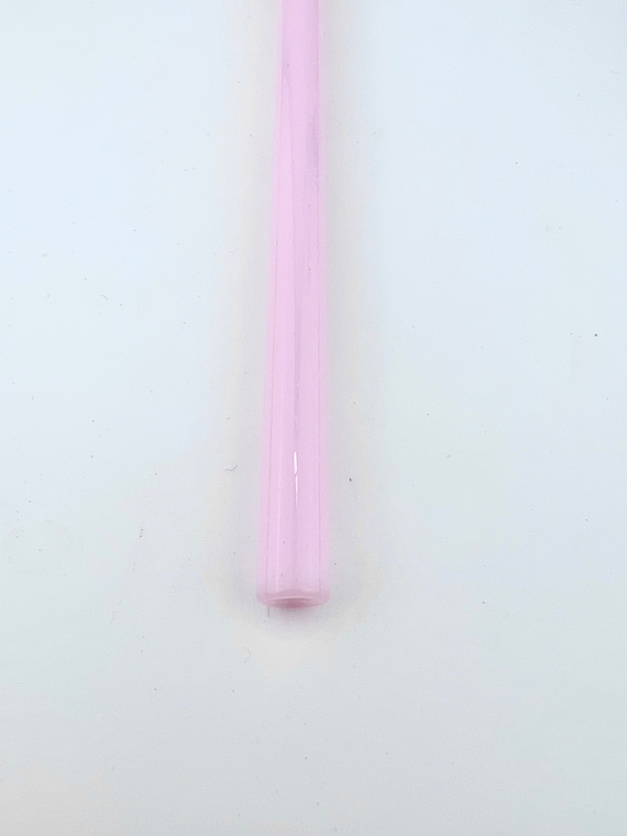 Thin Milky PINK GLASS STRAW Pink Straws Reusable Straws Eco Friendly Straws  Thin Straw Colored Straw Glass Straws Opaque Straw 