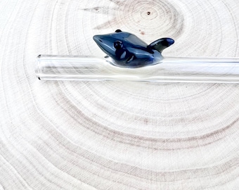 Shark GLASS STRAW - Reusable Straws | Glass Straws | Shark Straws | Shark Gifts | Unique Gifts | Boba Straw | Smoothie Straw | Thin Straw
