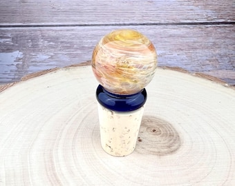Tapón de botella Chaos Marble - Tapón de vidrio soplado a mano para vino y cerveza