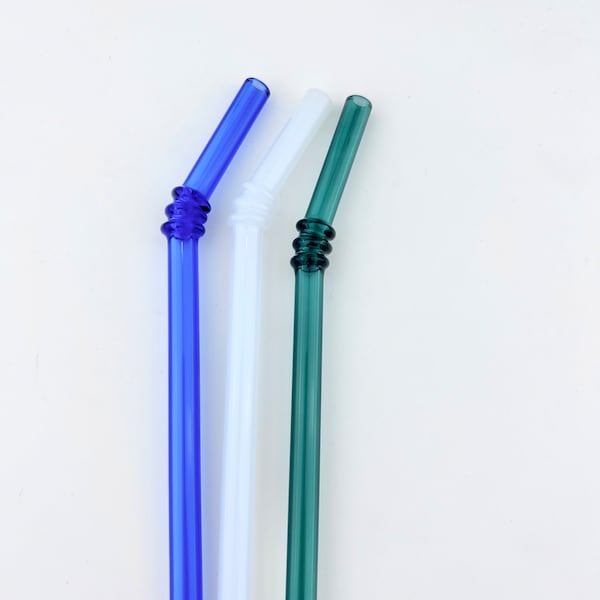 Bendy GLASS STRAW - Reusable Straws | Bendy Straws | Eco Friendly Straws | Glass Straws | Blue Straws | Pink Straws | Unique Gift