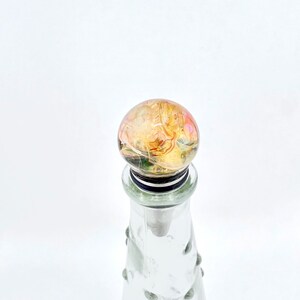 Glass Chaos Marble Bottle Stopper on Metal Made to Order Glass Bottle Stopper Beer Stopper Wine Stopper Unique Gifts Wine Gifts image 2