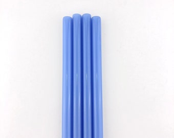 Milky Blue GLASS STRAW | Reusable Straws | Opaque Straws | Blue Straw | Eco Friendly Straws | Colored Straws | Glass Straws | Smoothie Straw
