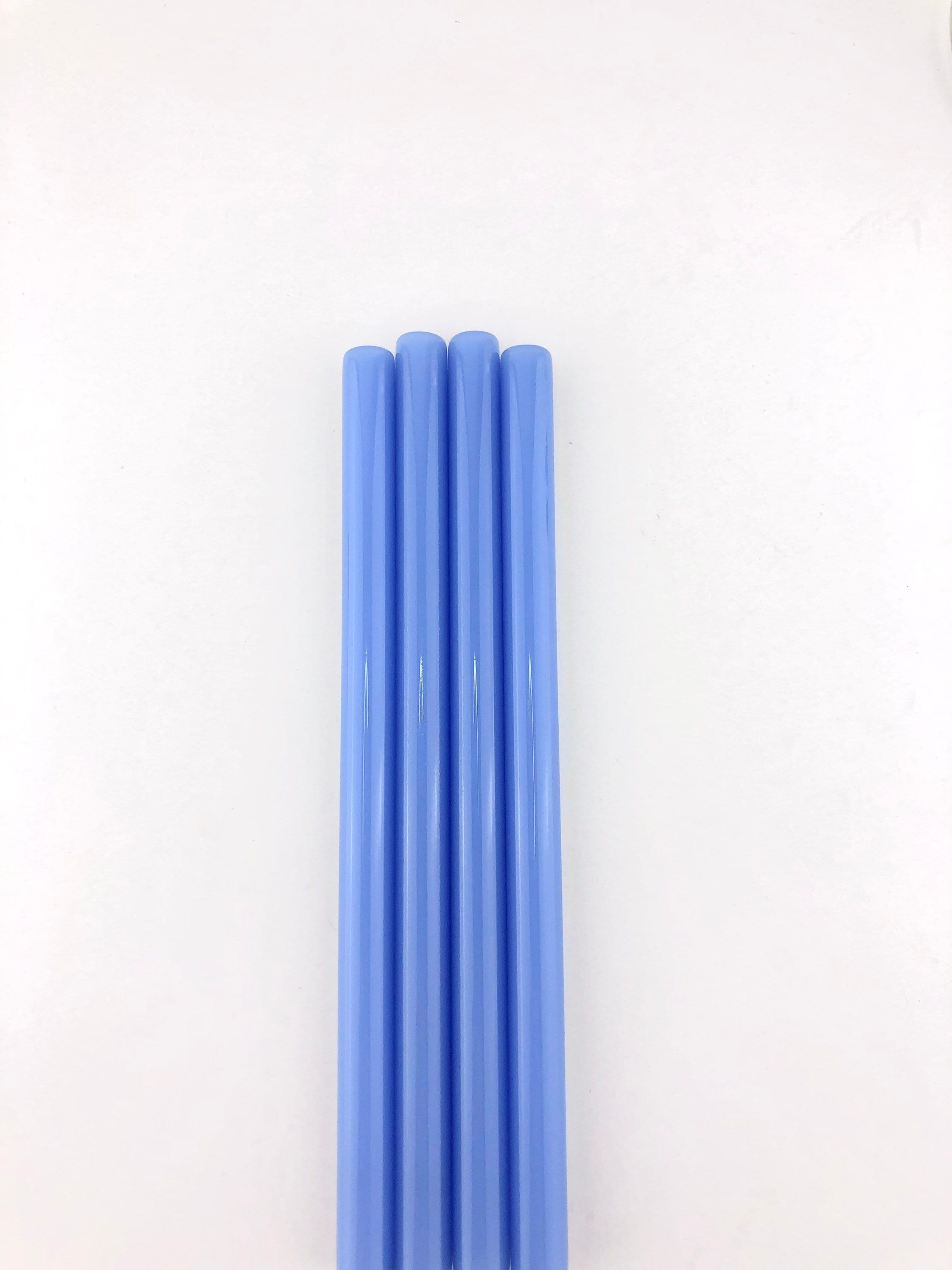 Long Glass Straws Blue Glass / 4 Pack / Combo