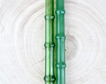 Regular Bamboo GLASS STRAW - Custom Straws | Handmade Straws | Reusable Straw | Glass Straws | Bamboo Straws | Green Straws | Bamboo Gifts