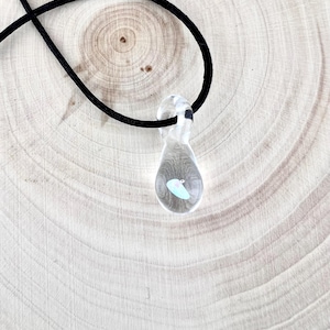 Handblown Glass Opal Pendant | Opal Necklace | Glass Pendant | Handmade Pendant | Unique Necklaces | Glass Pendy | Glass Necklace