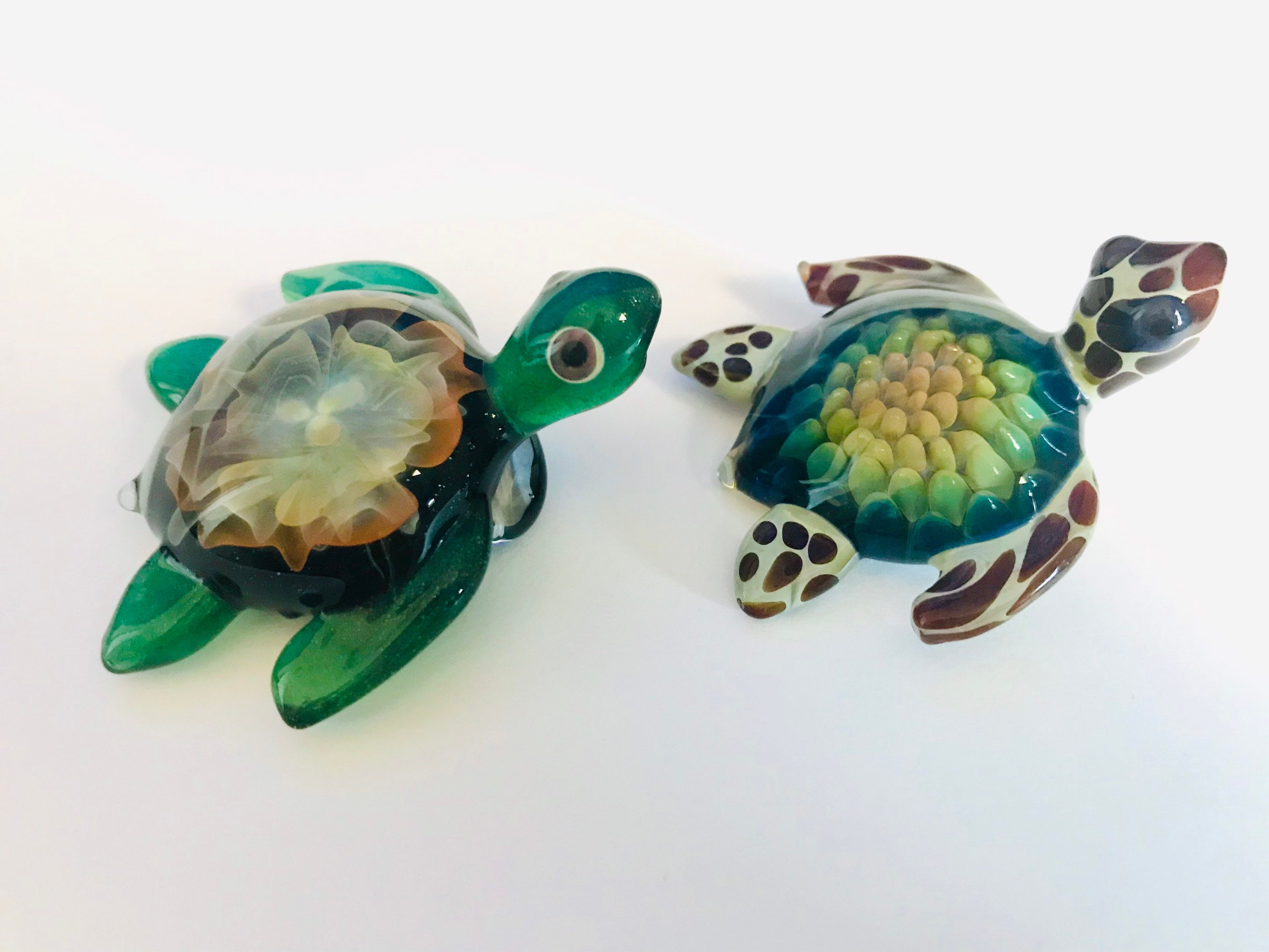 Glass Sea Turtle Sculpture Custom Made to Order Sea Turtle Sculptures