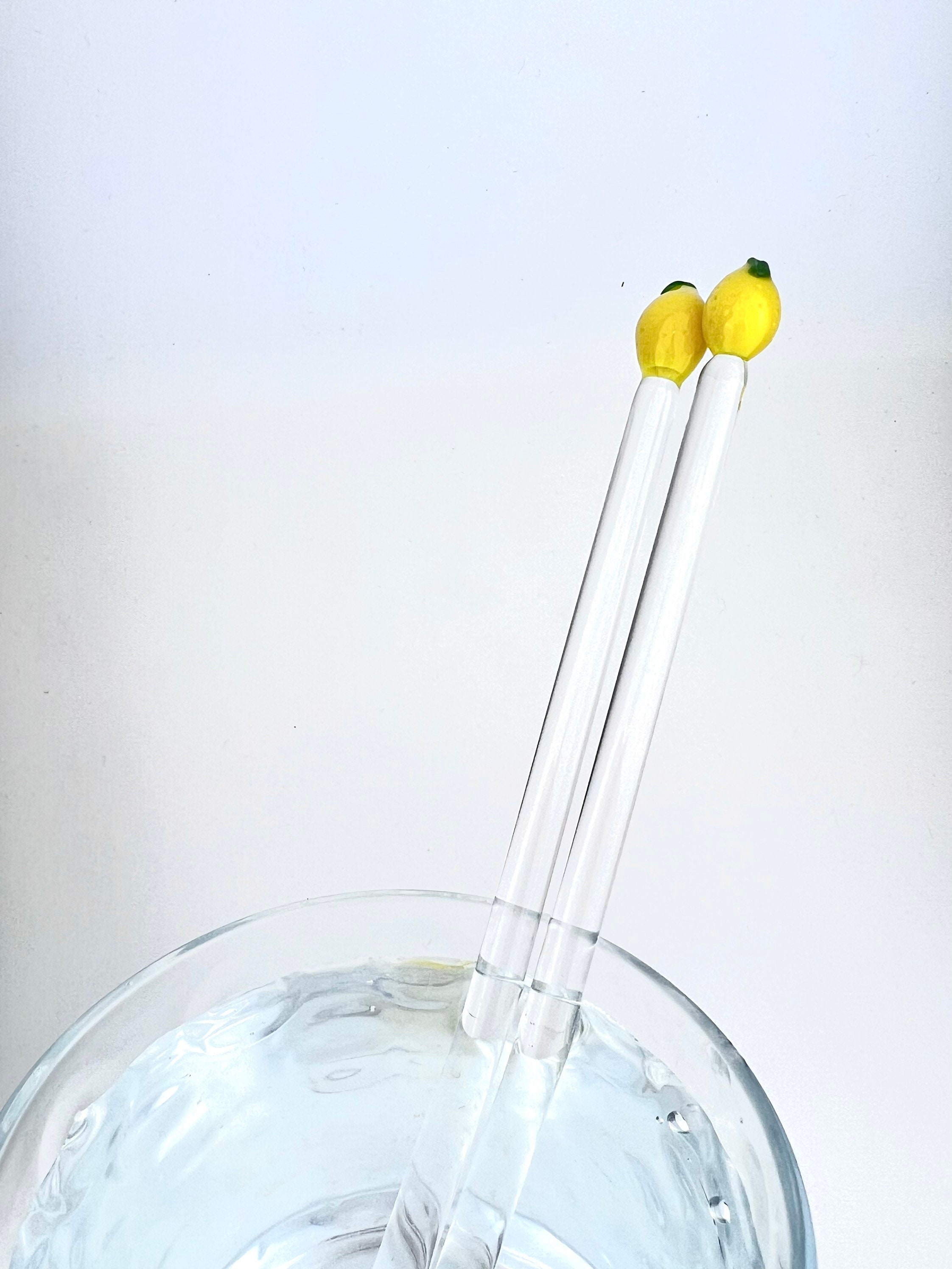 Glass Lemon Stir Stick - Drink Stirrers, Custom Stir Sticks, Glass Stir  Sticks, Glass Lemon, Swizzle Sticks