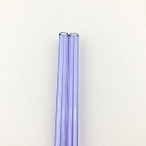 PURPLE GLASS STRAW - Purple Straws | Reusable Straws | Eco Friendly Straws | Smoothie Straws | Colored Straws | Glass Straws | Unique Gifts