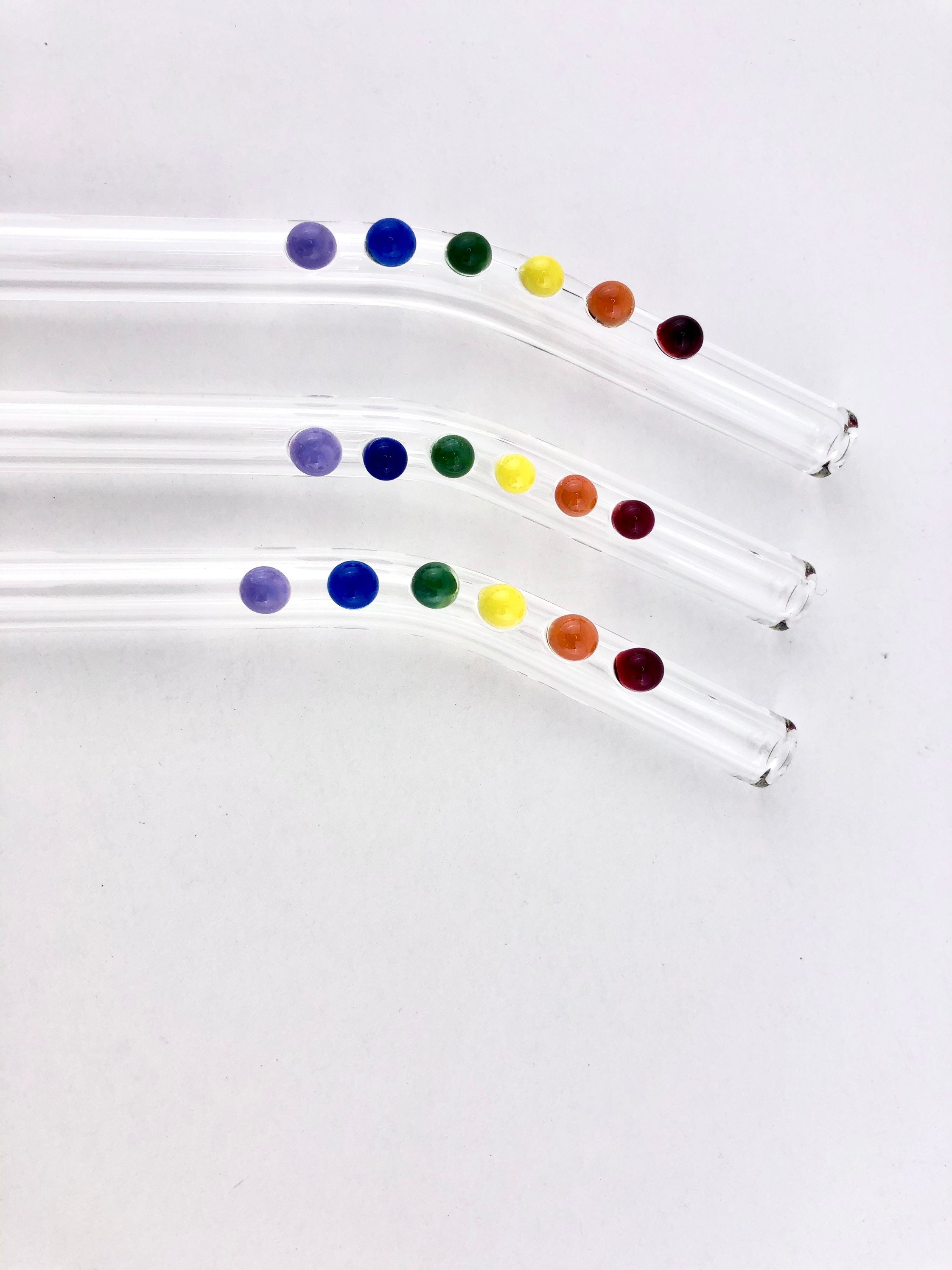 WIDE Chakra GLASS STRAW Boba Straws Reusable Straws Etsy