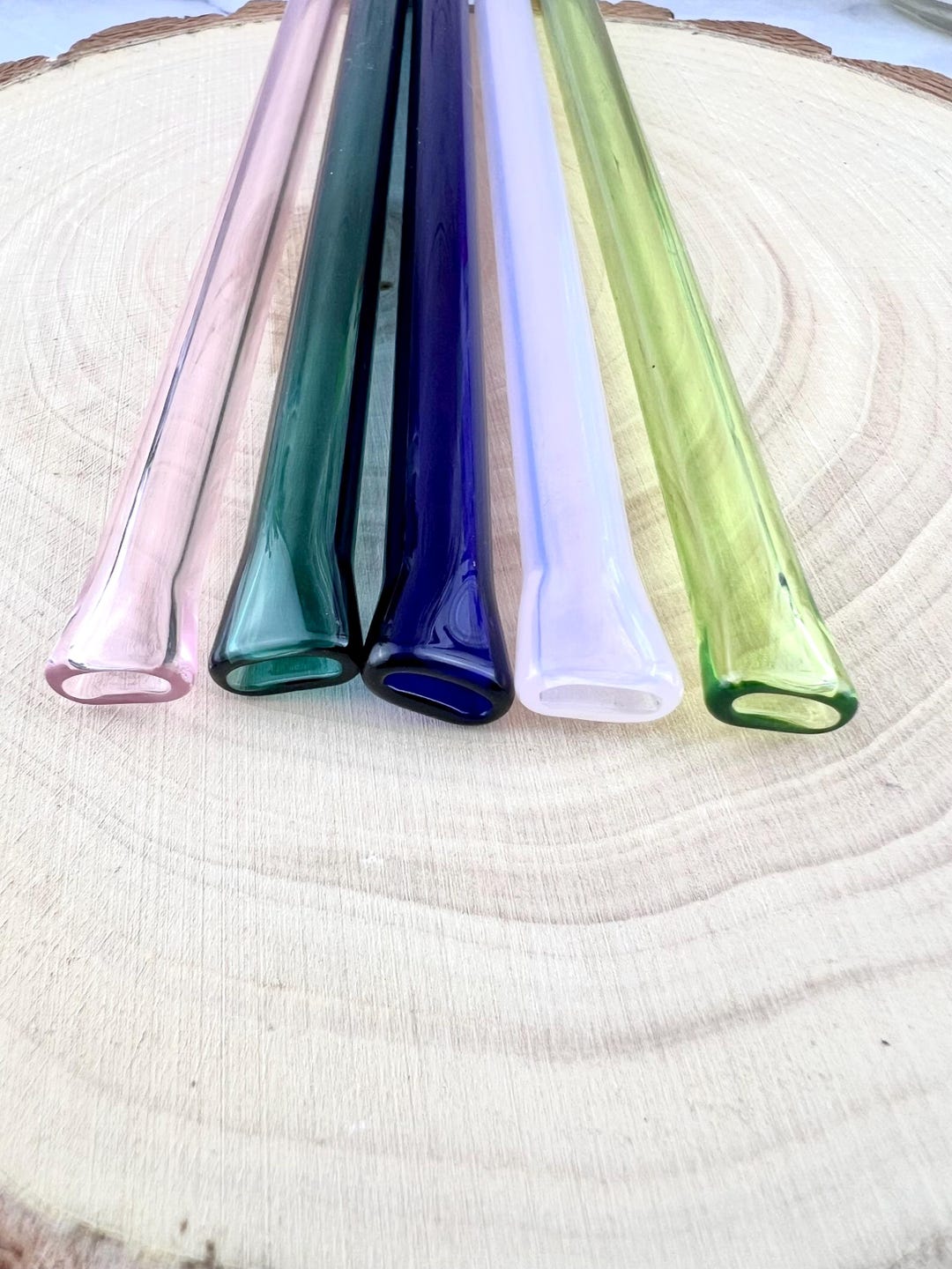 Pinched Tip Colored Glass Straw : Reusable Custom Straws - Etsy