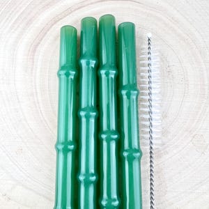 Pack of Bamboo Glass Straws - Bamboo STRAW Pack | Reusable Straws | Eco Friendly Straws | Party Favors | Straw Party Pack | Bamboo Gifts