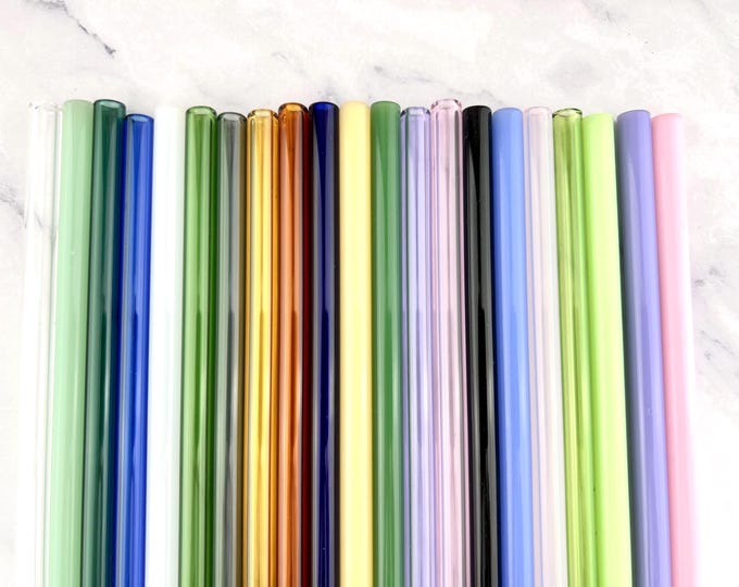 Featured listing image: Colored Short Glass Straw | Shot Straws | Short Straws | Cocktail Straws | Colored Straws | Mini Straws | Party Straws | Reusable Straws