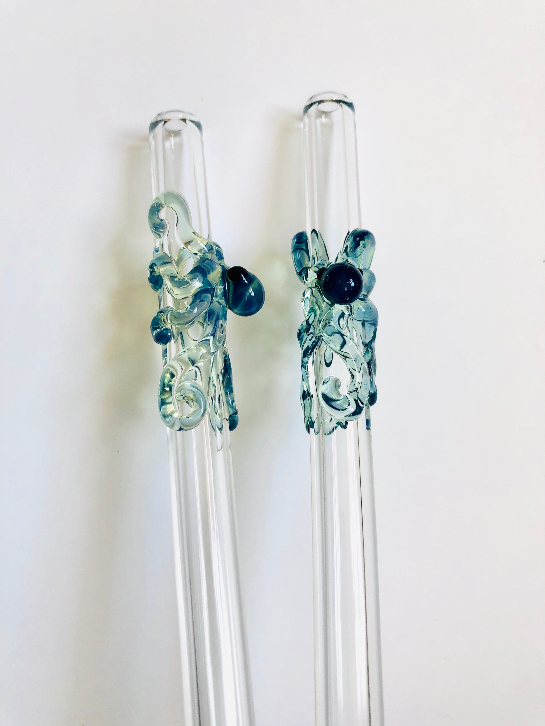 Octopus GLASS STRAWS Custom Straws Reusable Straws Glass Drinking