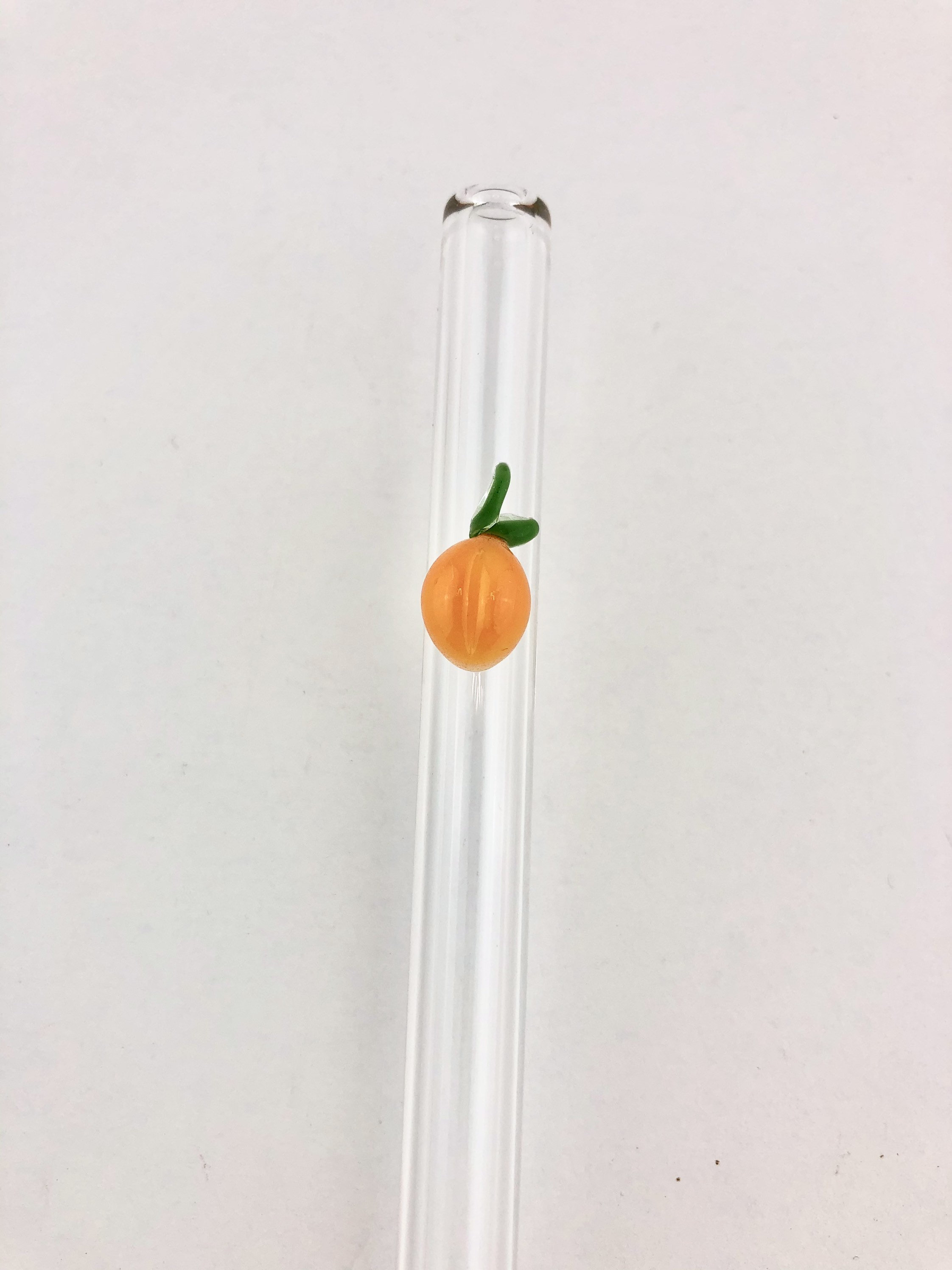 PEACH GLASS STRAW Custom Straws Handmade Straws Reusable Etsy