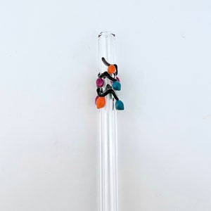 Christmas Lights GLASS STRAW - Custom Straws | Reusable Straws | Christmas Straws | Boba Straws | Smoothie Straws | Thin Straws