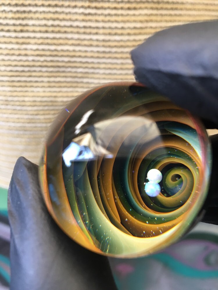 Fumed Vortex Opal Marble / Fumed Vortex Marble / Glass Sphere