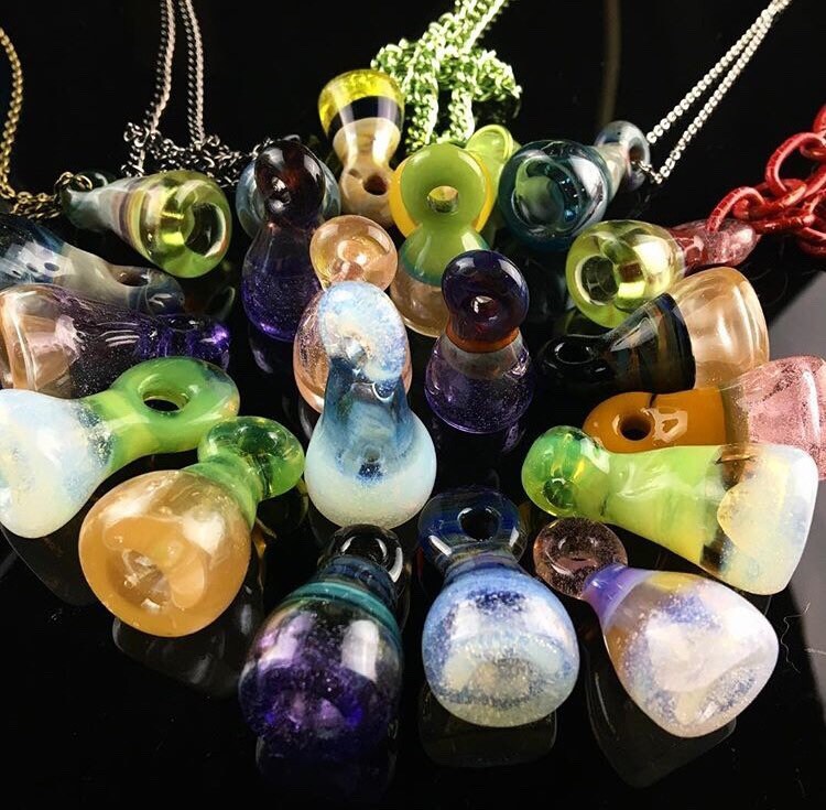 Essential Oil Diffuser Pendant Custom Made to order handmade glass