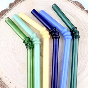 Bendy GLASS STRAW - Reusable Straws | Bendy Straws | Eco Friendly Straws | Glass Straws | Blue Straws | Pink Straws | Unique Gift