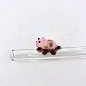 Pig in Mud GLASS STRAW - Reusable Straws | Glass Straws | Pig Straws | Boba Straws | Smoothie Straws | Cocktail Straws | Pig Gifts