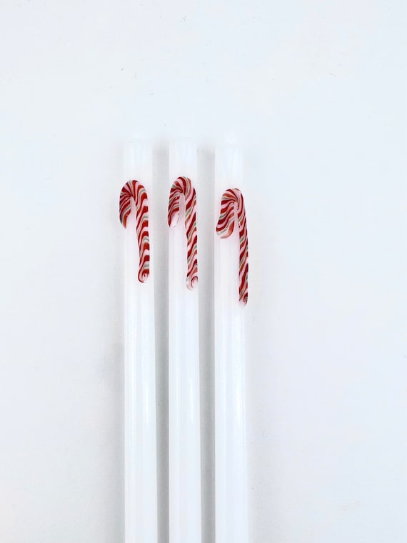 100 pcs Mixed Colors Candy Cane Christmas Party Paper Straws