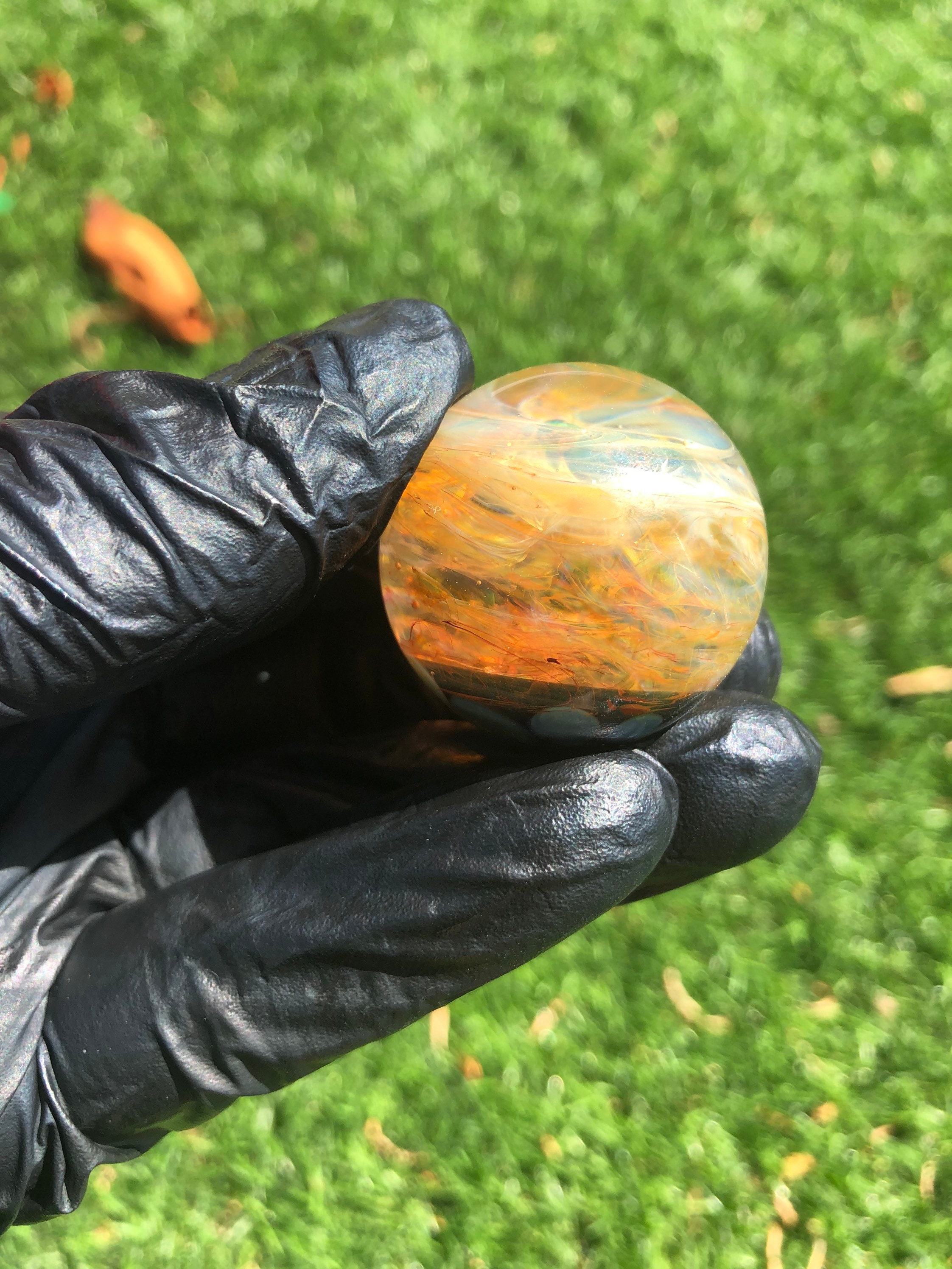 Hand Blown Glass Marble Glass Sphere Glass Orb Fumed Marble