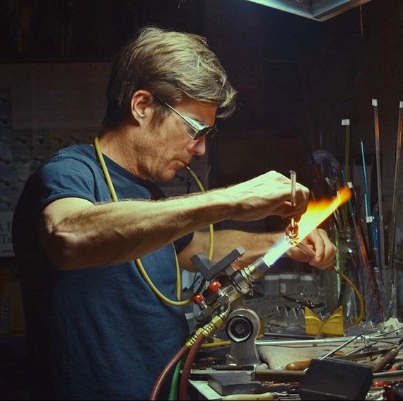 Scultura di narvalo in vetro soffiato a mano: colore personalizzabile, vetro artistico da 7,6 cm (3) - Italia