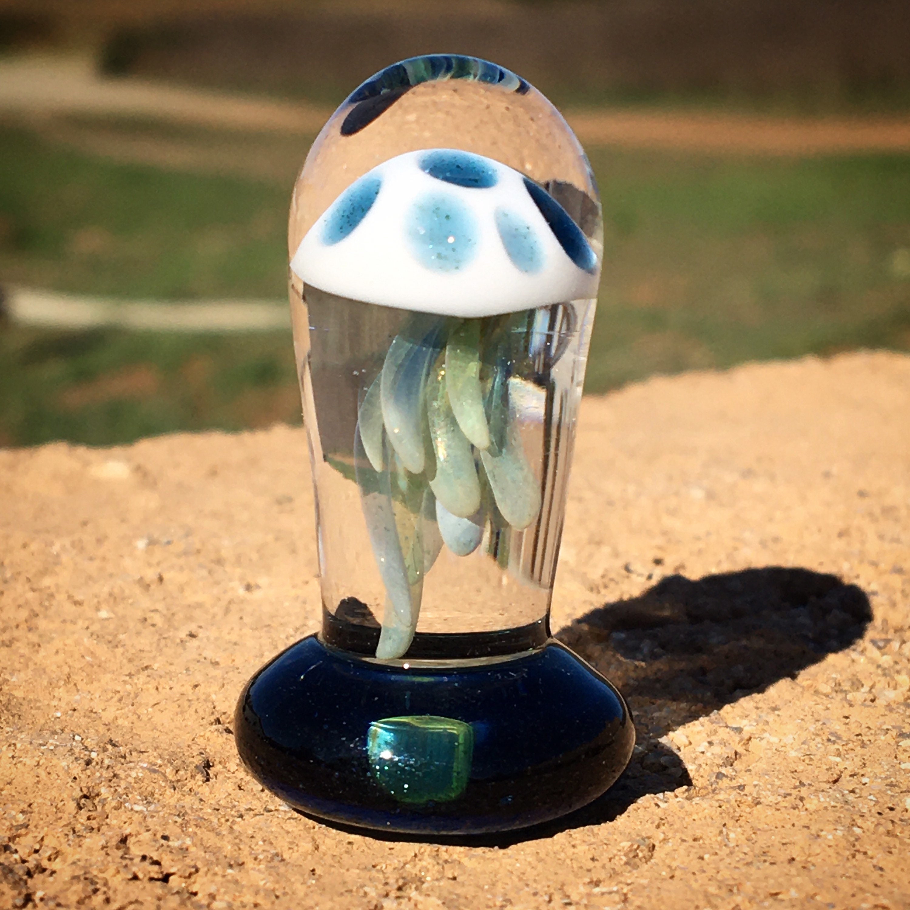 Glass Jellyfish Bottle Stopper Handmade Glass Bottle Stopper With A